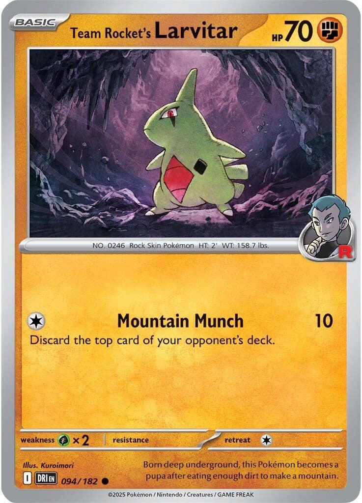 Team Rocket's Larvitar (094/182) [Scarlet & Violet: Destined Rivals] | Gear Gaming Bentonville