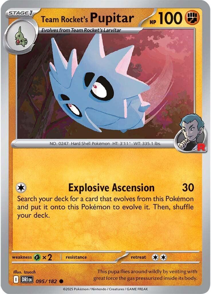 Team Rocket's Pupitar (095/182) [Scarlet & Violet: Destined Rivals] | Gear Gaming Bentonville
