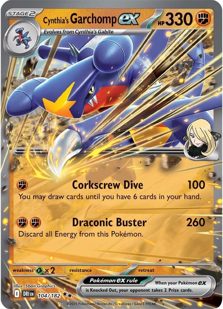 Cynthia's Garchomp ex (104/182) [Scarlet & Violet: Destined Rivals] | Gear Gaming Bentonville