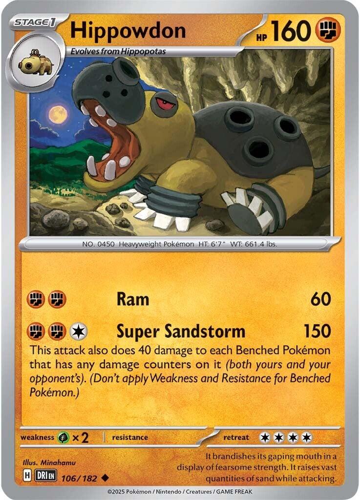 Hippowdon (106/182) [Scarlet & Violet: Destined Rivals] | Gear Gaming Bentonville