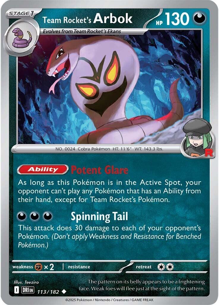 Team Rocket's Arbok (113/182) [Scarlet & Violet: Destined Rivals] | Gear Gaming Bentonville
