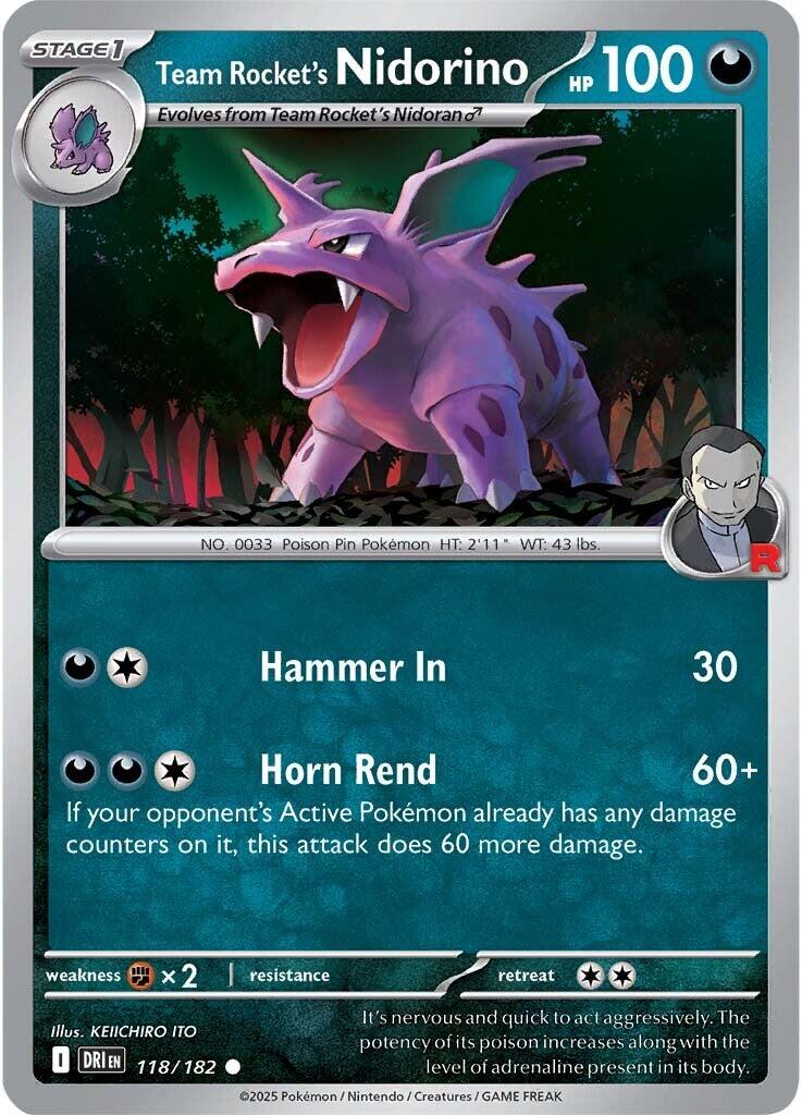 Team Rocket's Nidorino (118/182) [Scarlet & Violet: Destined Rivals] | Gear Gaming Bentonville