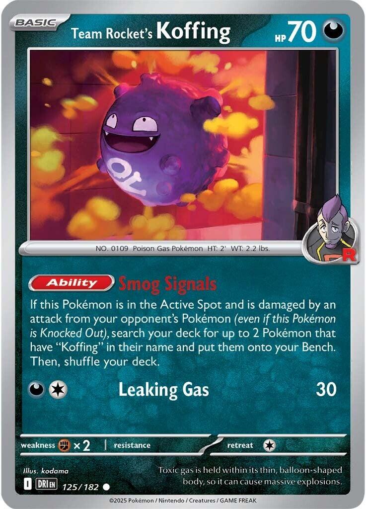 Team Rocket's Koffing (125/182) [Scarlet & Violet: Destined Rivals] | Gear Gaming Bentonville
