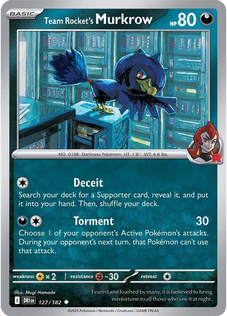Team Rocket's Murkrow (127/182) [Scarlet & Violet: Destined Rivals] | Gear Gaming Bentonville