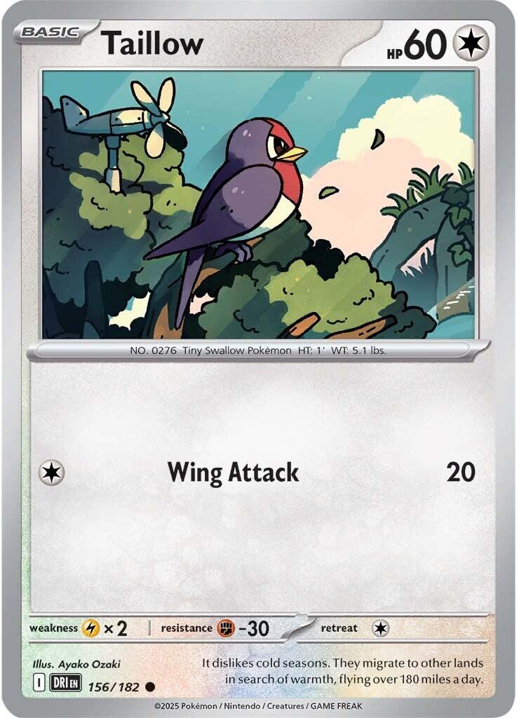 Taillow (156/182) [Scarlet & Violet: Destined Rivals] | Gear Gaming Bentonville
