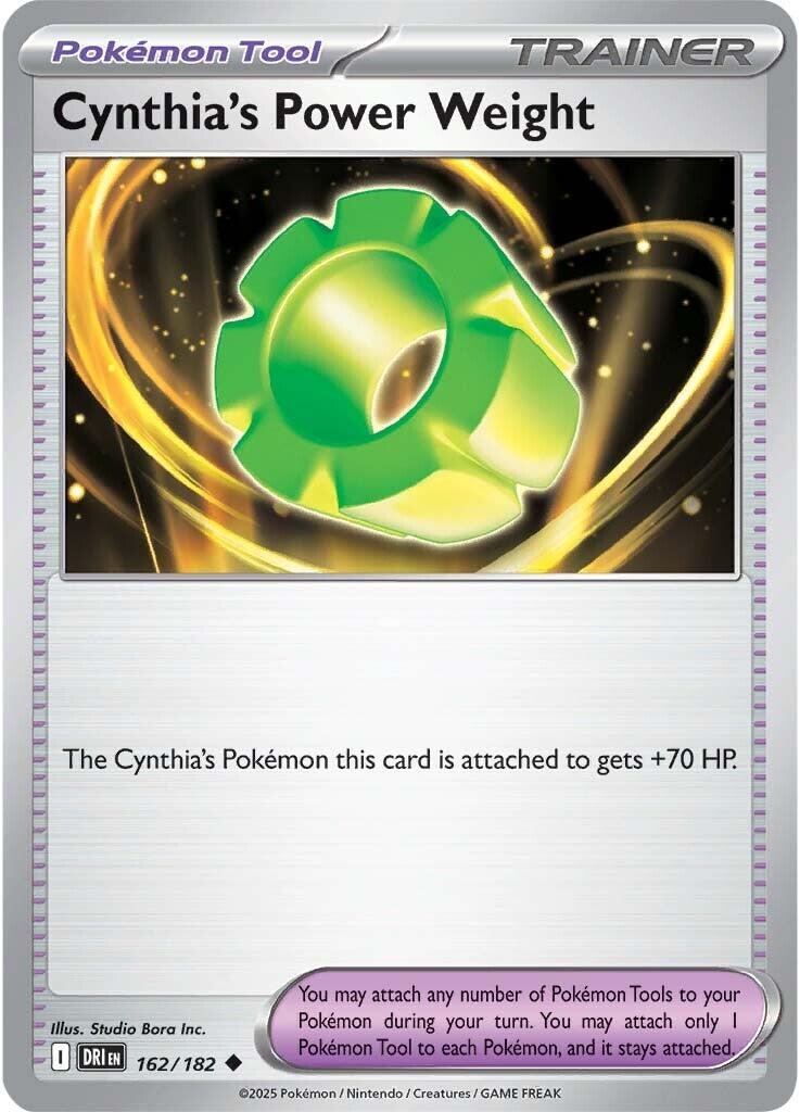 Cynthia's Power Weight (162/182) [Scarlet & Violet: Destined Rivals] | Gear Gaming Bentonville