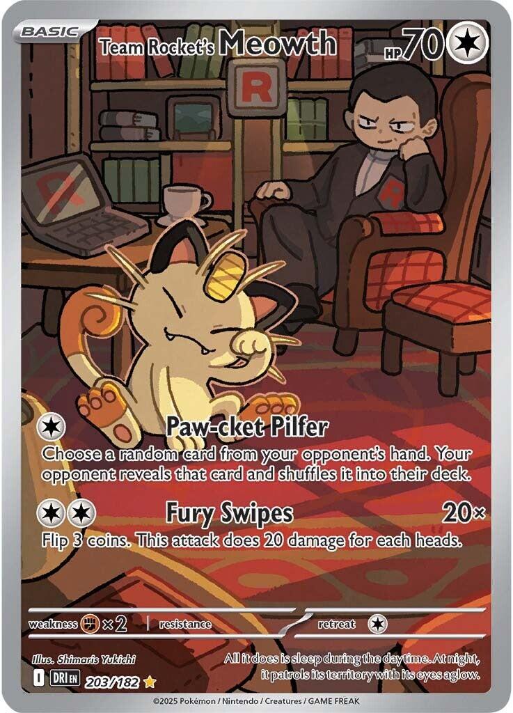 Team Rocket's Meowth (203/182) [Scarlet & Violet: Destined Rivals] | Gear Gaming Bentonville
