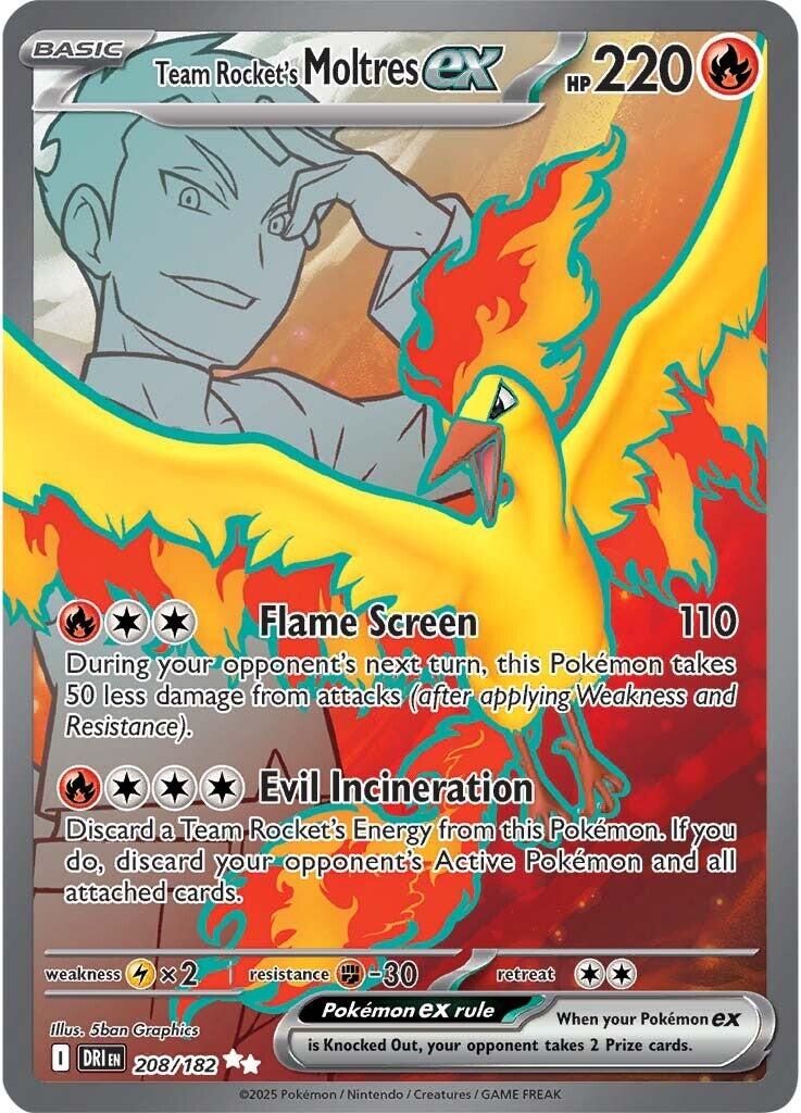 Team Rocket's Moltres ex (208/182) [Scarlet & Violet: Destined Rivals] | Gear Gaming Bentonville