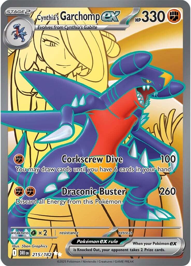 Cynthia's Garchomp ex (215/182) [Scarlet & Violet: Destined Rivals] | Gear Gaming Bentonville