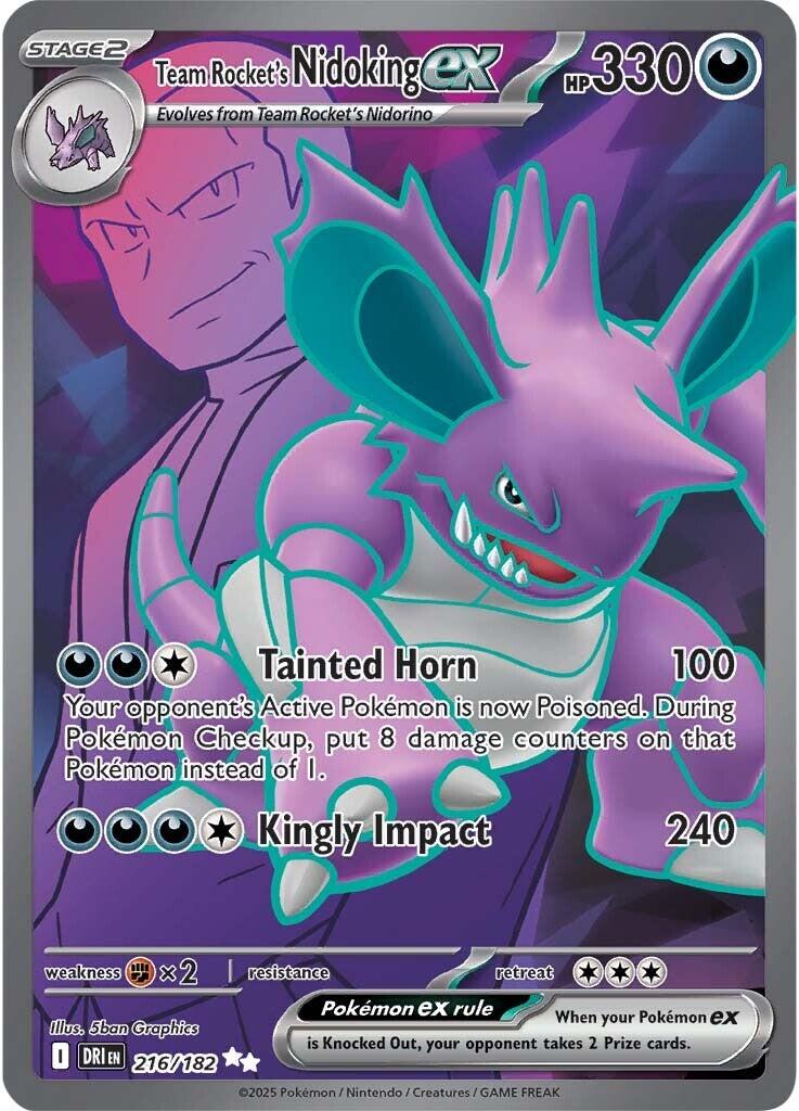 Team Rocket's Nidoking ex (216/182) [Scarlet & Violet: Destined Rivals] | Gear Gaming Bentonville