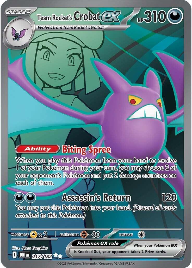 Team Rocket's Crobat ex (217/182) [Scarlet & Violet: Destined Rivals] | Gear Gaming Bentonville