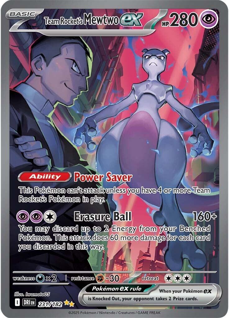 Team Rocket's Mewtwo ex (231/182) [Scarlet & Violet: Destined Rivals] | Gear Gaming Bentonville