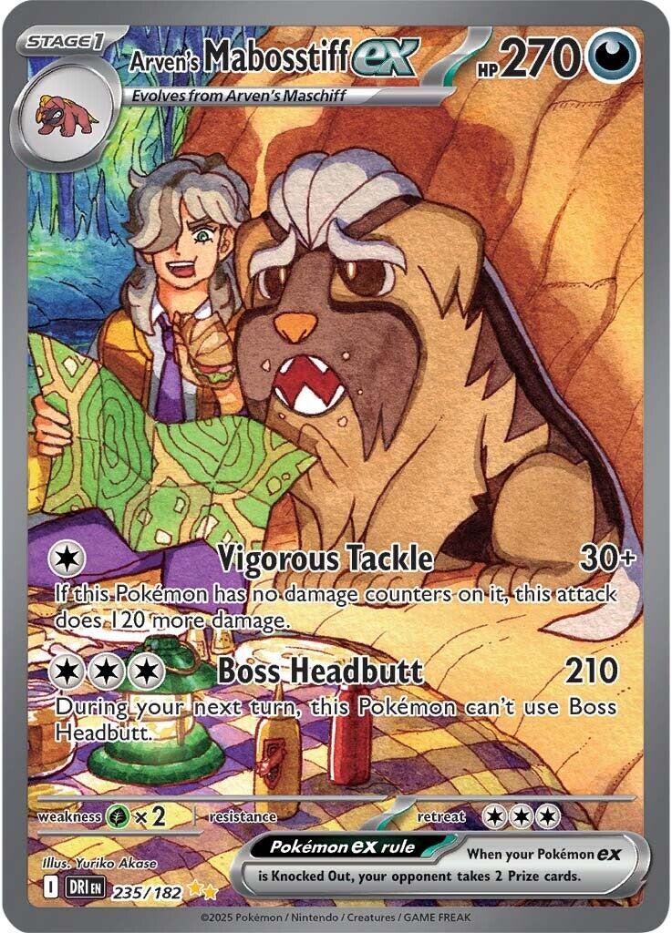 Arven's Mabosstiff ex (235/182) [Scarlet & Violet: Destined Rivals] | Gear Gaming Bentonville