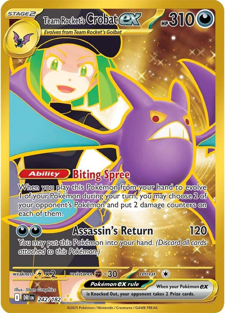 Team Rocket's Crobat ex (242/182) [Scarlet & Violet: Destined Rivals] | Gear Gaming Bentonville