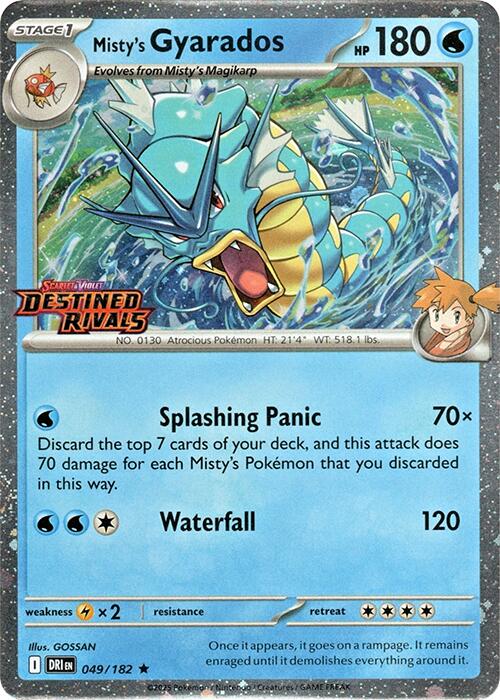 Misty's Gyarados (049/182) (Destined Rivals Stamp) [Scarlet & Violet: Destined Rivals] | Gear Gaming Bentonville