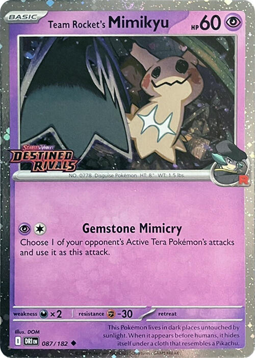 Team Rocket's Mimikyu (087/182) (Destined Rivals Stamp) [Scarlet & Violet: Destined Rivals] | Gear Gaming Bentonville