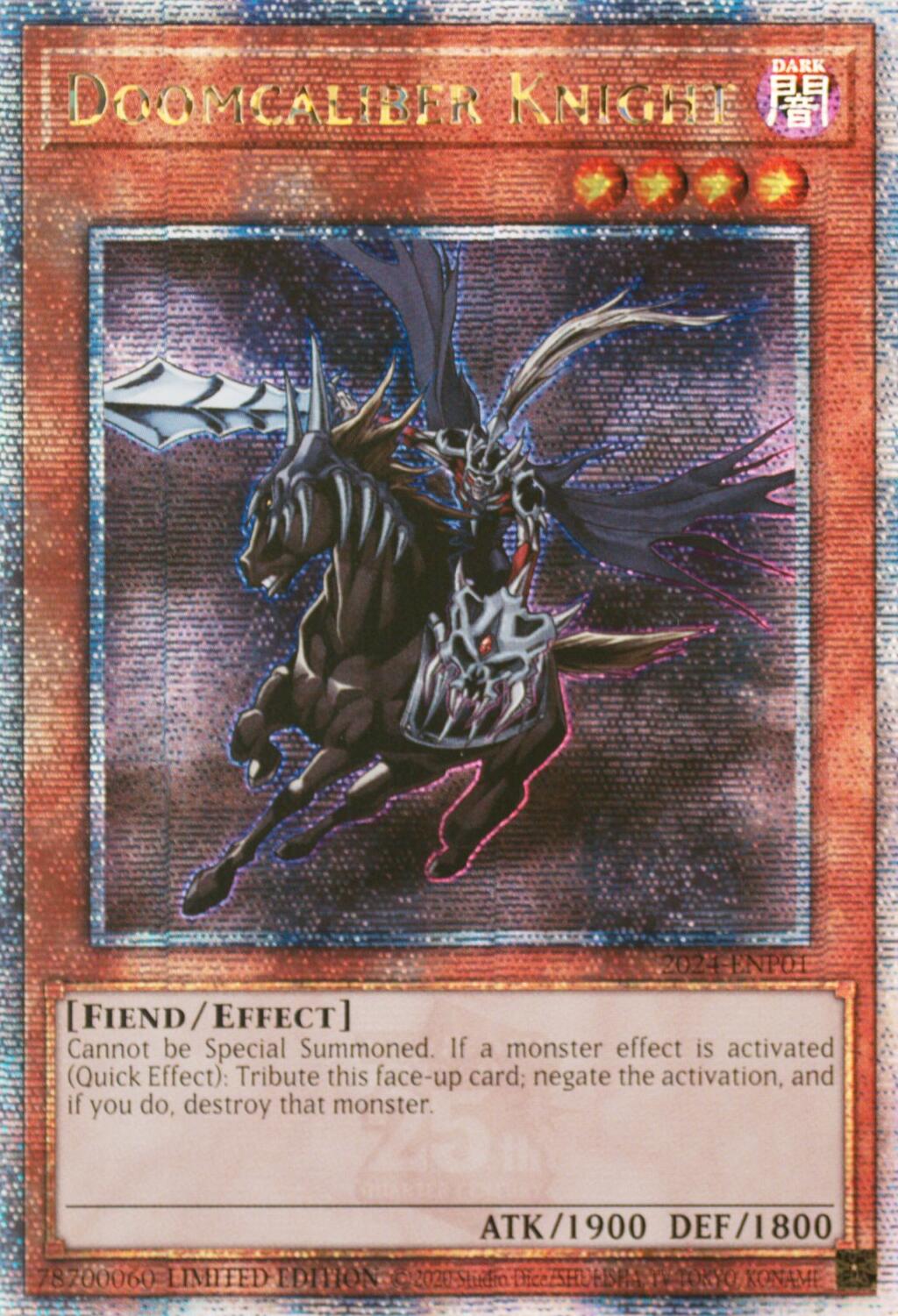 Doomcaliber Knight [2024-ENP01] Quarter Century Secret Rare | Gear Gaming Bentonville