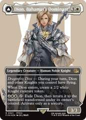 Dion, Bahamut's Dominant // Bahamut, Warden of Light (Borderless) (Surge Foil) [FINAL FANTASY] | Gear Gaming Bentonville