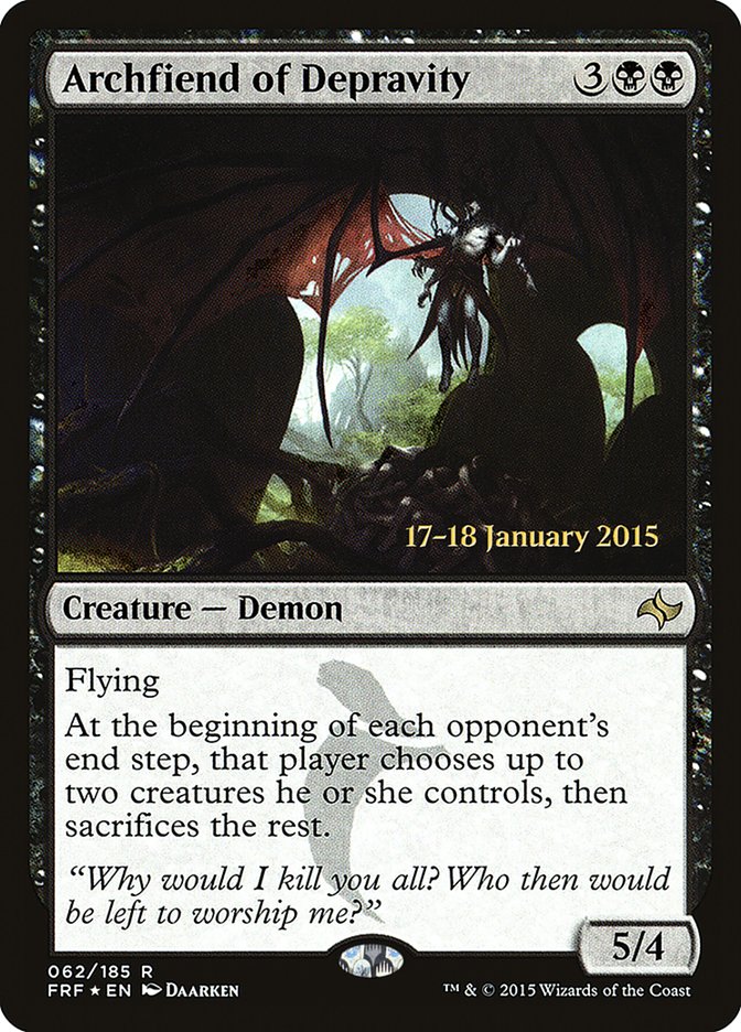 Archfiend of Depravity [Fate Reforged Prerelease Promos] | Gear Gaming Bentonville