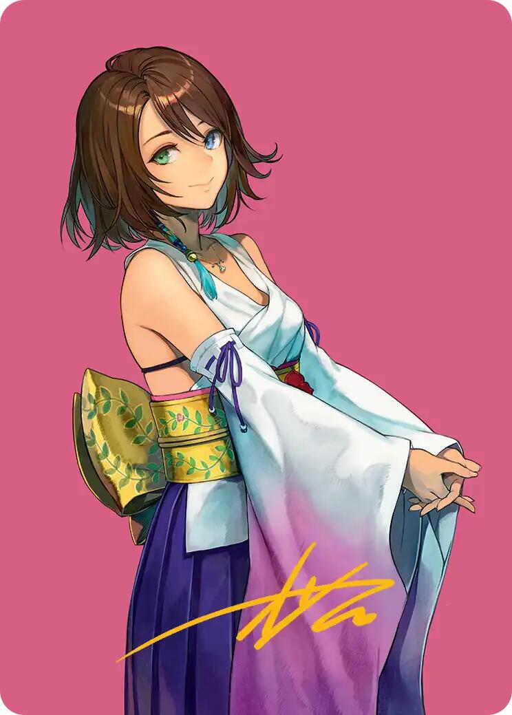 Yuna, Hope of Spira Art Card (Gold-Stamped Signature) [FINAL FANTASY Art Series] | Gear Gaming Bentonville