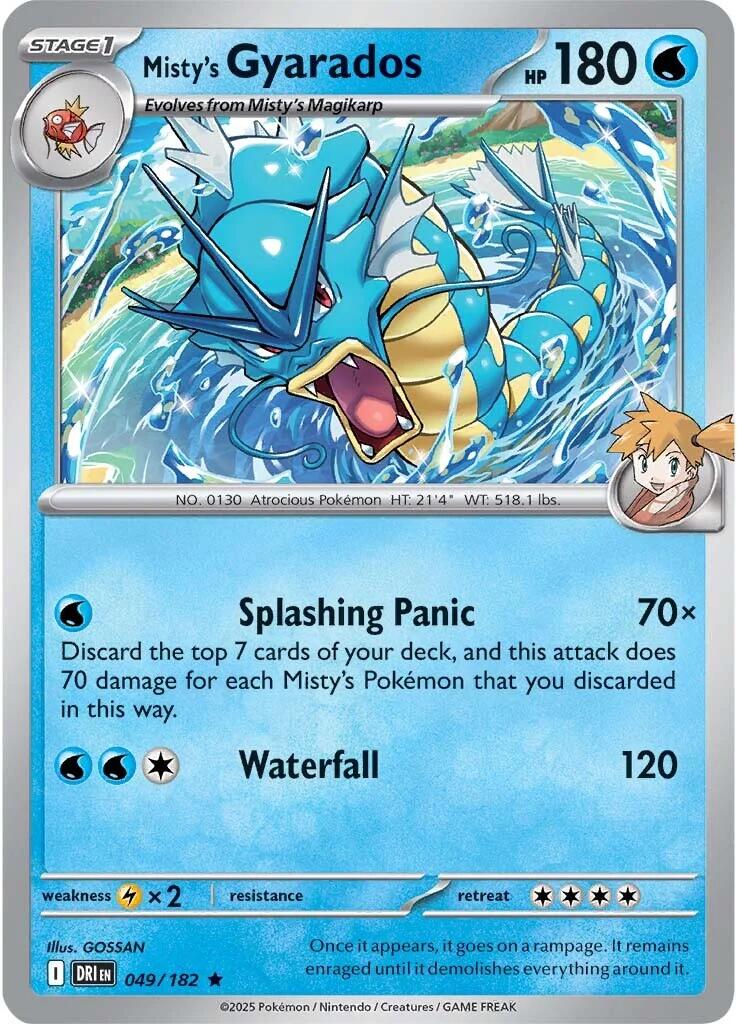 Misty's Gyarados (049/182) (Deck Exclusive) [Scarlet & Violet: Destined Rivals] | Gear Gaming Bentonville