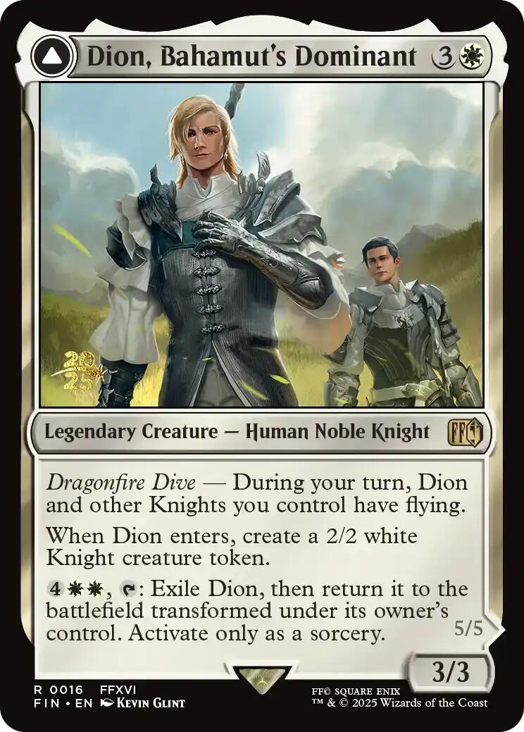 Dion, Bahamut's Dominant // Bahamut, Warden of Light [FINAL FANTASY Prerelease Promo] | Gear Gaming Bentonville