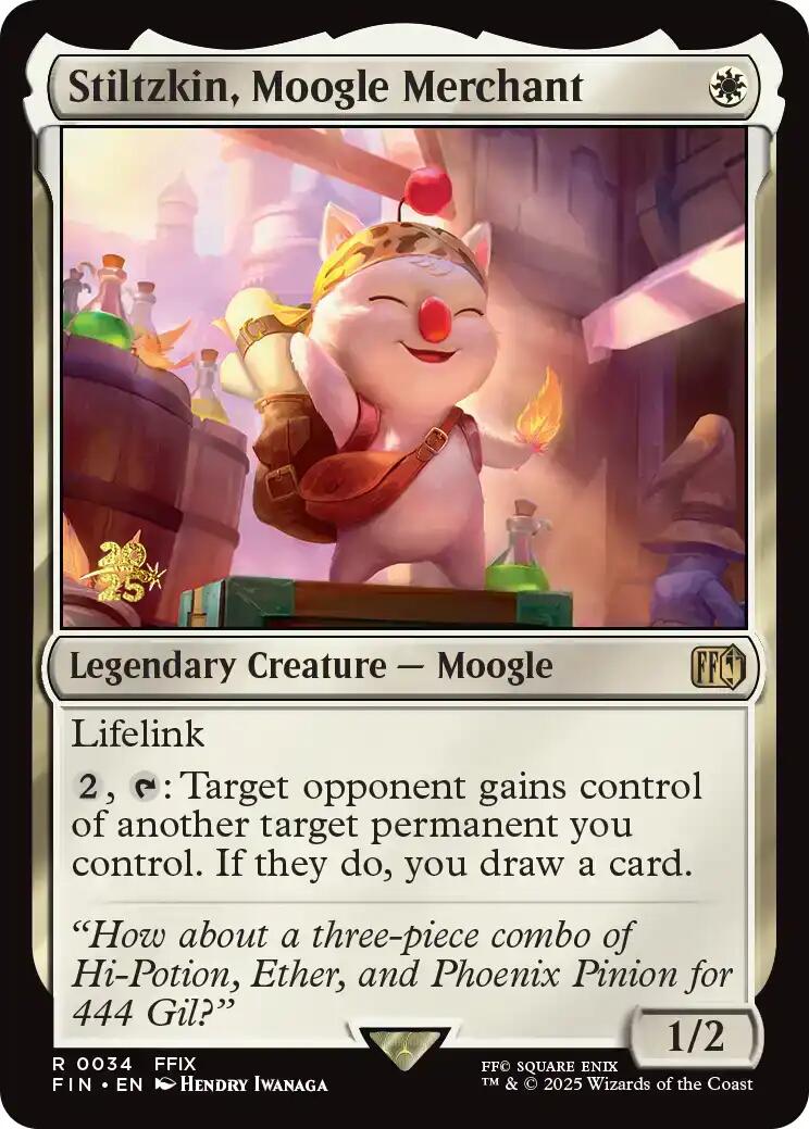 Stiltzkin, Moogle Merchant [FINAL FANTASY Prerelease Promo] | Gear Gaming Bentonville