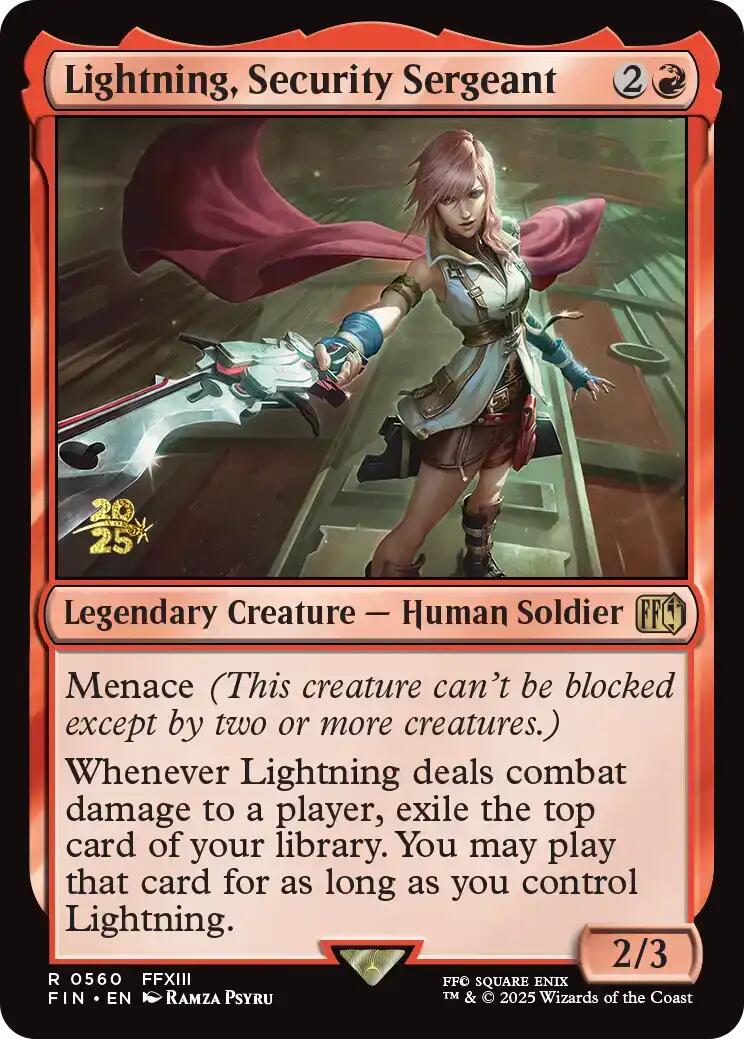 Lightning, Security Sergeant [FINAL FANTASY Prerelease Promo] | Gear Gaming Bentonville