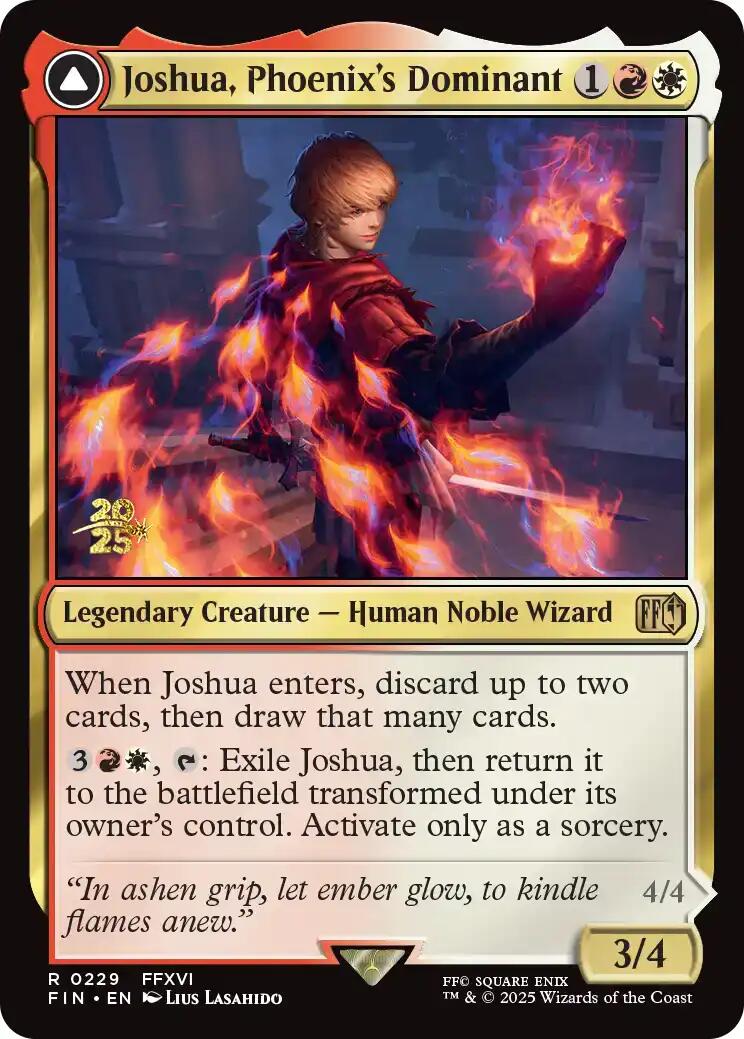 Joshua, Phoenix's Dominant // Phoenix, Warden of Fire [FINAL FANTASY Prerelease Promo] | Gear Gaming Bentonville