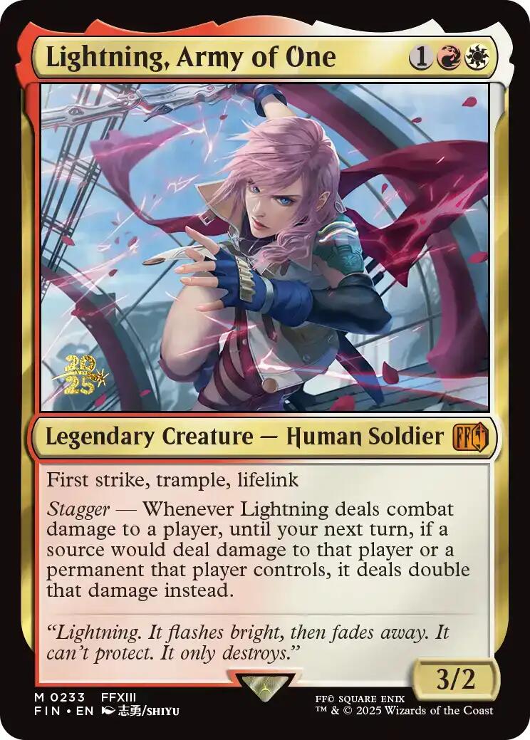 Lightning, Army of One [FINAL FANTASY Prerelease Promo] | Gear Gaming Bentonville