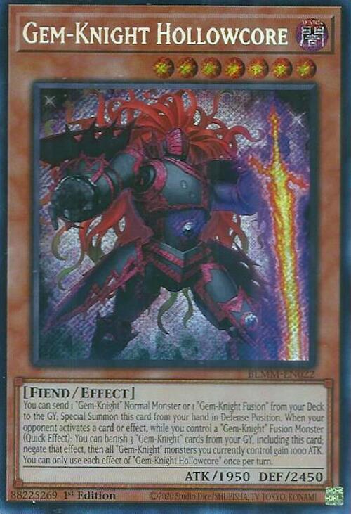 Gem-Knight Hollowcore [BLMM-EN022] Secret Rare | Gear Gaming Bentonville