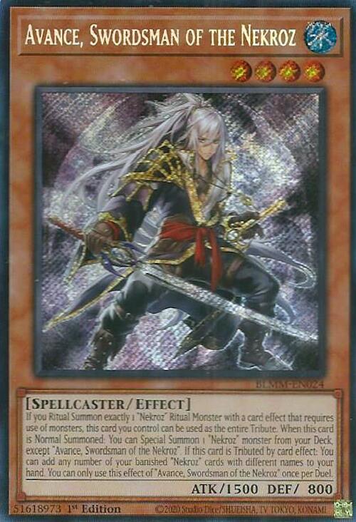 Avance, Swordsman of the Nekroz [BLMM-EN024] Secret Rare | Gear Gaming Bentonville