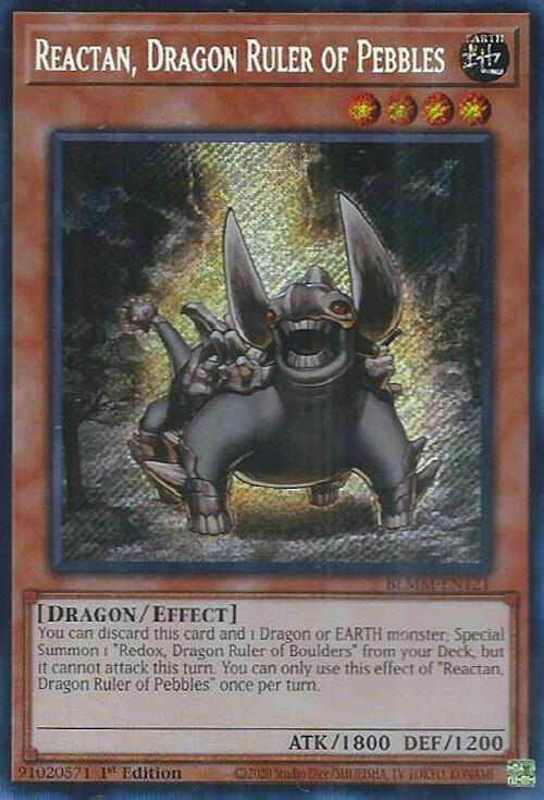 Reactan, Dragon Ruler of Pebbles [BLMM-EN121] Secret Rare | Gear Gaming Bentonville