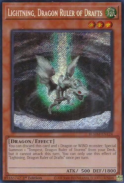 Lightning, Dragon Ruler of Drafts [BLMM-EN124] Secret Rare | Gear Gaming Bentonville