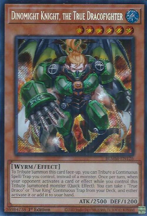 Dinomight Knight, the True Dracofighter [BLMM-EN126] Secret Rare | Gear Gaming Bentonville