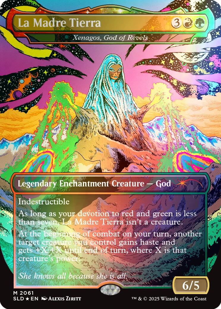 La Madre Tierra - Xenagos, God of Revels (Rainbow Foil) [Secret Lair Drop Series] | Gear Gaming Bentonville