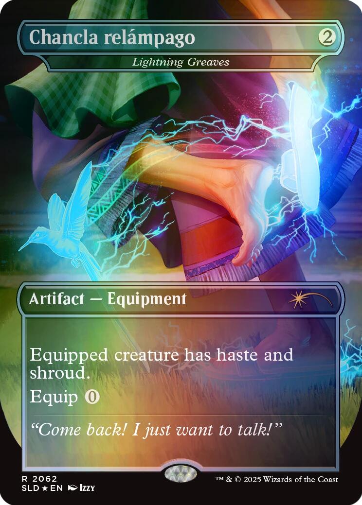 Chancla relampago - Lightning Greaves (Rainbow Foil) [Secret Lair Drop Series] | Gear Gaming Bentonville