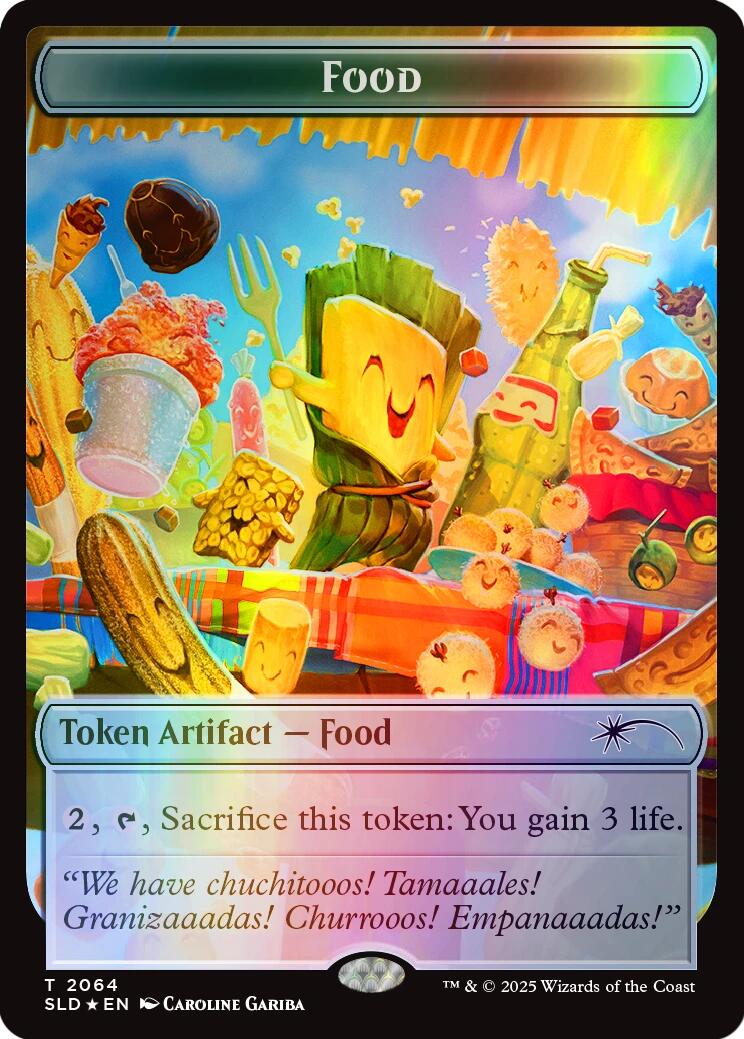 Food Token (2064) (Rainbow Foil) [Secret Lair Drop Series] | Gear Gaming Bentonville