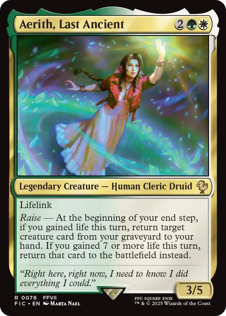 Aerith, Last Ancient (Surge Foil) [FINAL FANTASY Commander] | Gear Gaming Bentonville