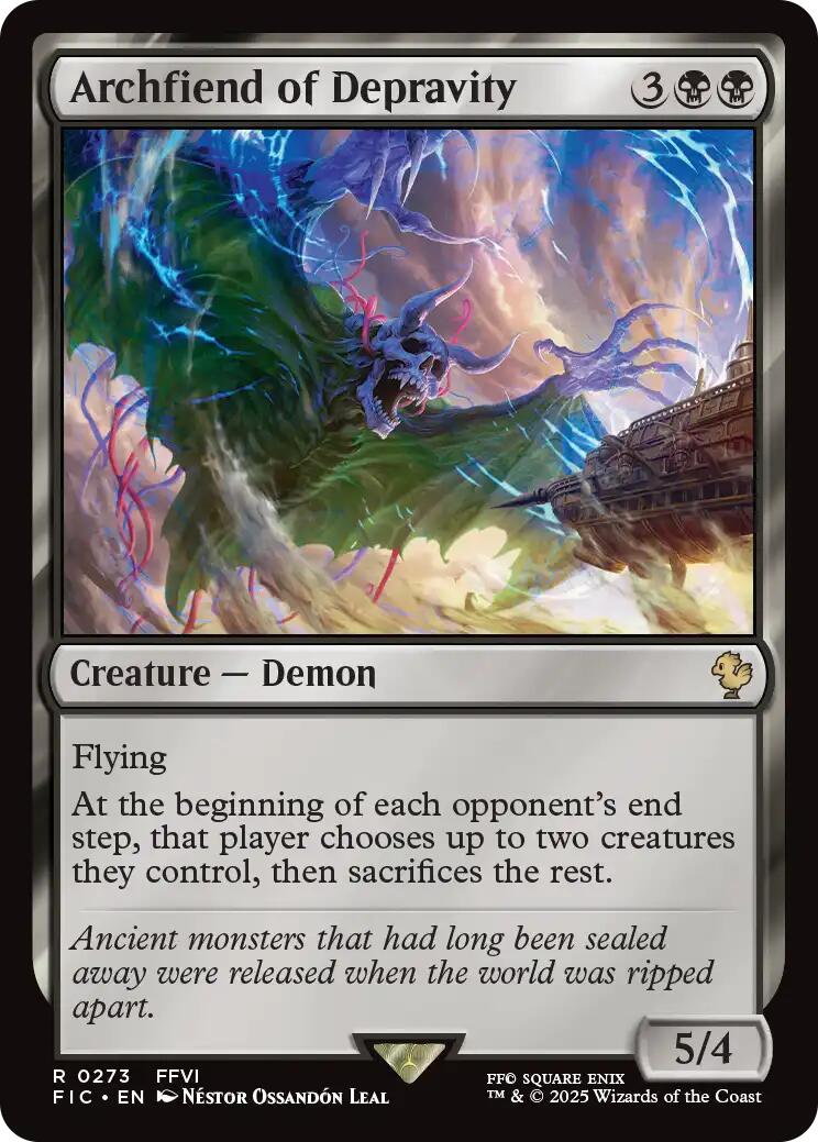 Archfiend of Depravity (Surge Foil) [FINAL FANTASY Commander] | Gear Gaming Bentonville