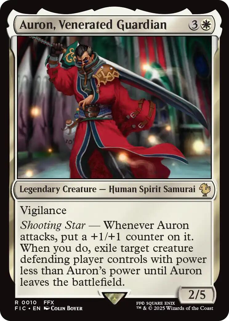 Auron, Venerated Guardian (Surge Foil) [FINAL FANTASY Commander] | Gear Gaming Bentonville
