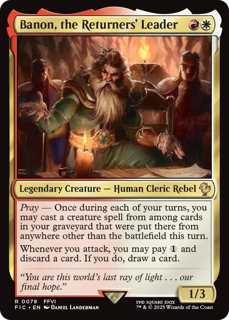 Banon, the Returners' Leader (Surge Foil) [FINAL FANTASY Commander] | Gear Gaming Bentonville