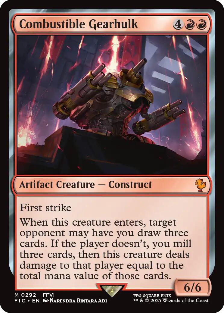 Combustible Gearhulk (Surge Foil) [FINAL FANTASY Commander] | Gear Gaming Bentonville