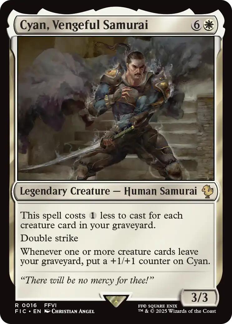 Cyan, Vengeful Samurai (Surge Foil) [FINAL FANTASY Commander] | Gear Gaming Bentonville