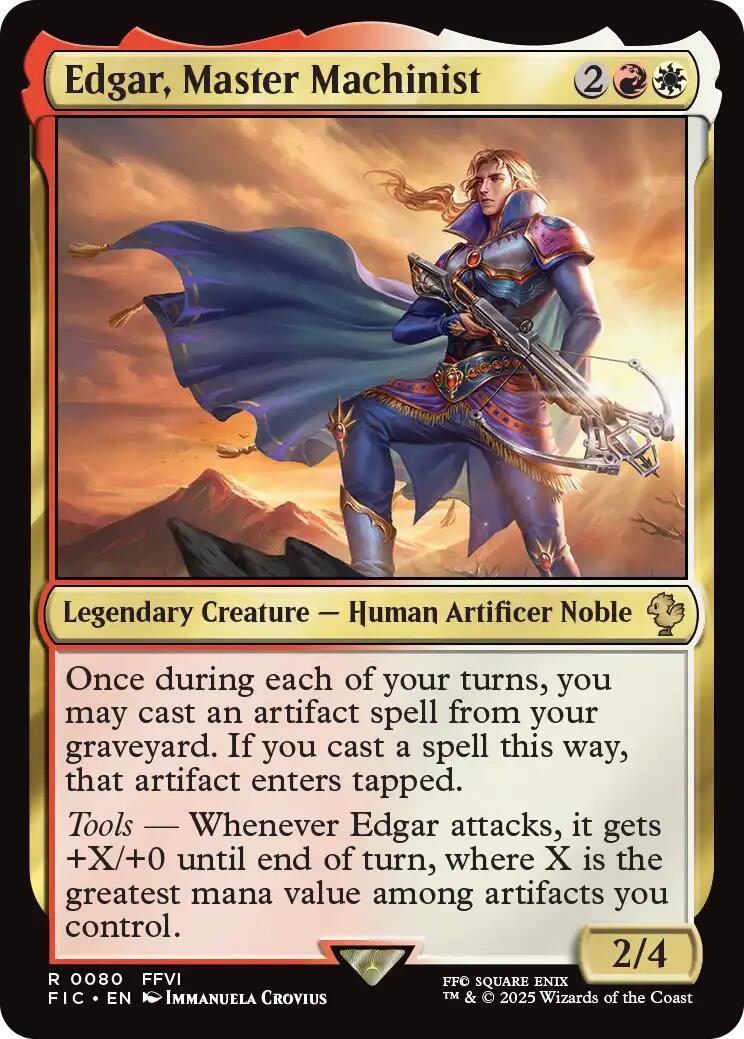 Edgar, Master Machinist (Surge Foil) [FINAL FANTASY Commander] | Gear Gaming Bentonville