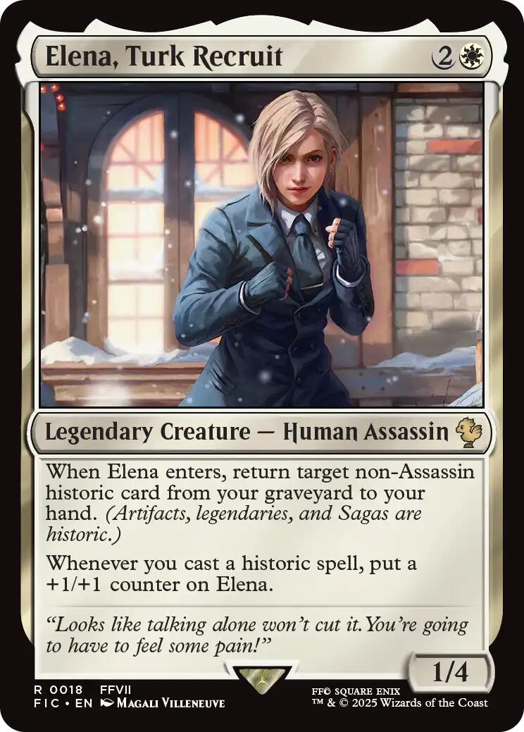 Elena, Turk Recruit (Surge Foil) [FINAL FANTASY Commander] | Gear Gaming Bentonville