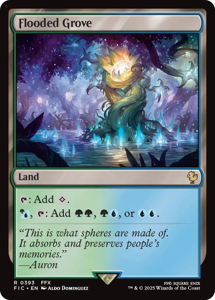 Flooded Grove (Surge Foil) [FINAL FANTASY Commander] | Gear Gaming Bentonville
