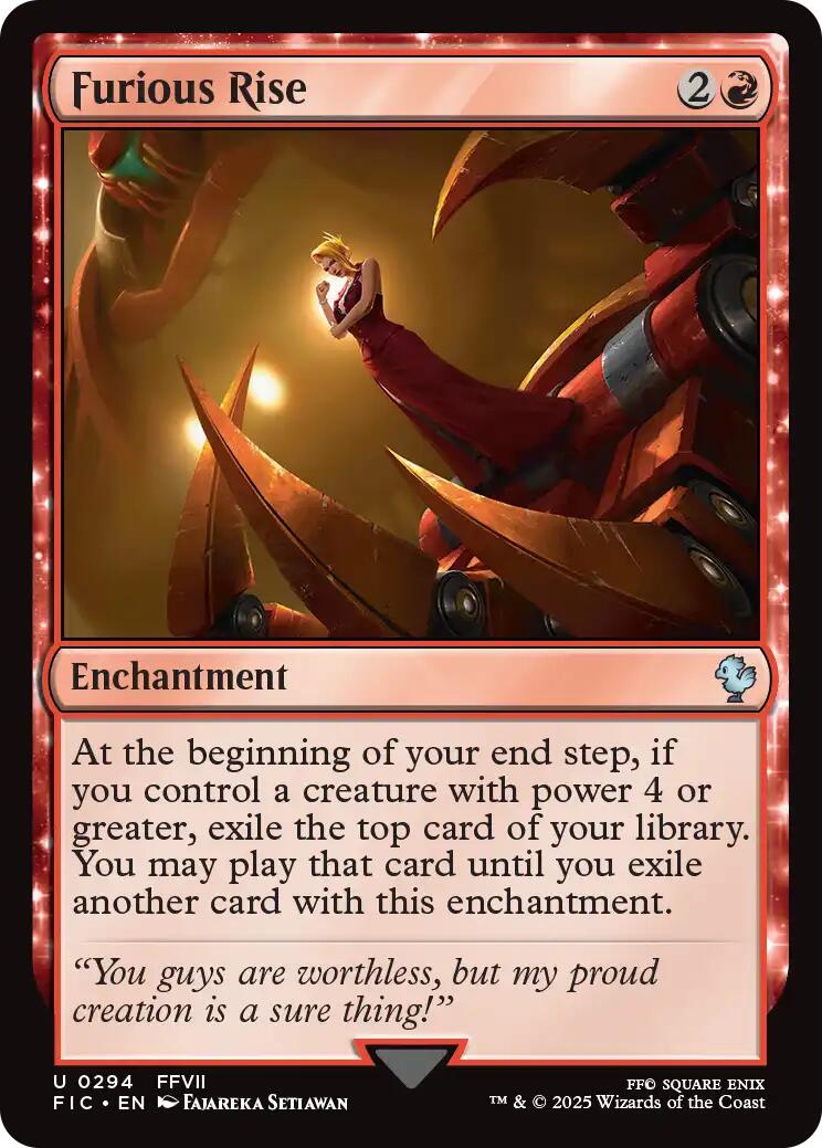 Furious Rise (Surge Foil) [FINAL FANTASY Commander] | Gear Gaming Bentonville
