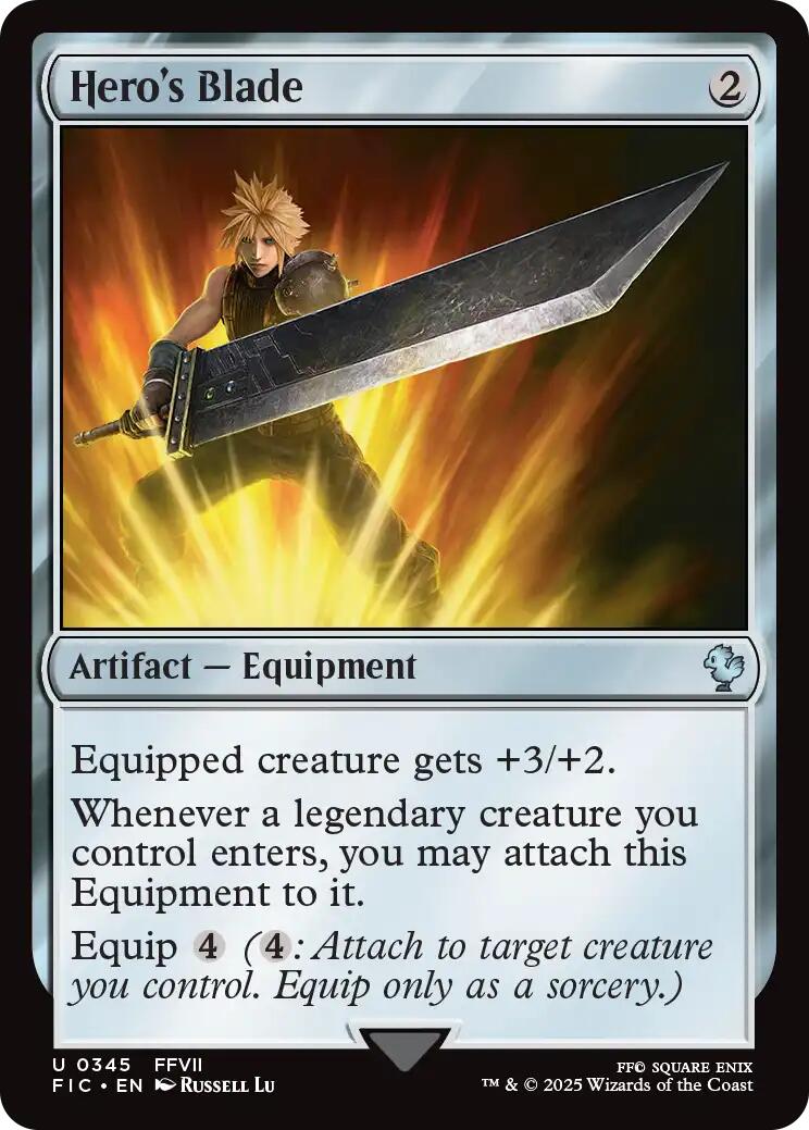Hero's Blade (Surge Foil) [FINAL FANTASY Commander] | Gear Gaming Bentonville