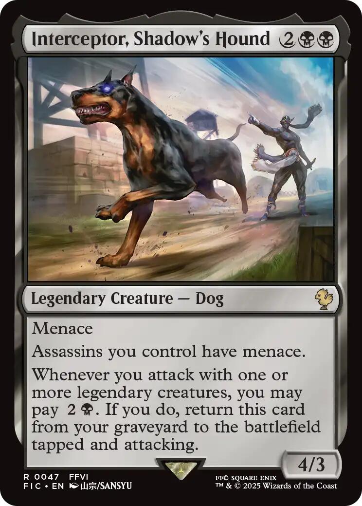 Interceptor, Shadow's Hound (Surge Foil) [FINAL FANTASY Commander] | Gear Gaming Bentonville